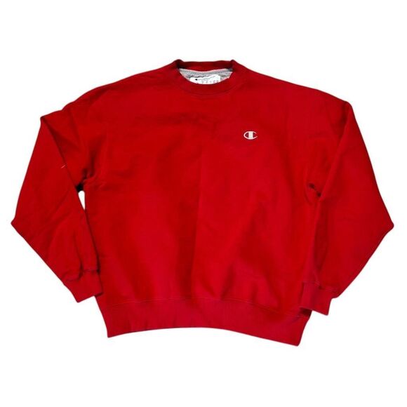Vintage Champion Men's Red Reverse Weave Sweatshirt Size L Pullover - Picture 1 of 3